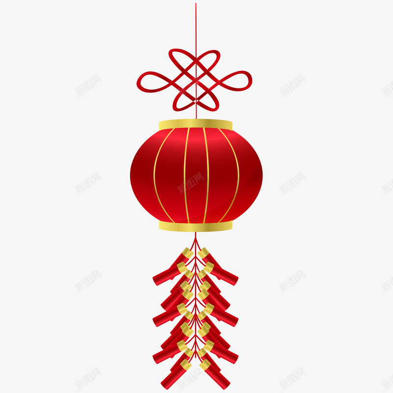 春节红色灯笼装饰png免抠素材_88icon https://88icon.com 元旦 喜庆 拜年 新年 春节 灯笼装饰 红色 节日