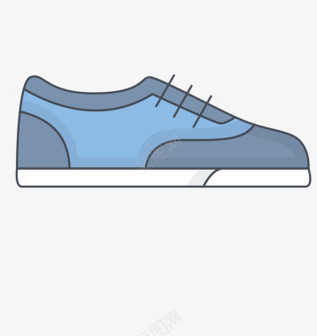 蓝色鞋子可爱服饰图标图标