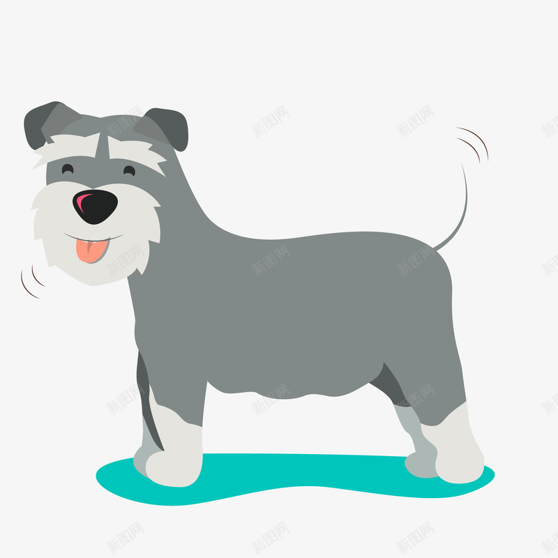 卡通雪纳瑞矢量图ai免抠素材_88icon https://88icon.com 动物 动物插画 卡通 卡通动物 可爱动物 小动物 雪纳瑞 矢量图
