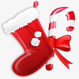 圣诞长筒袜图标红色袜子图标