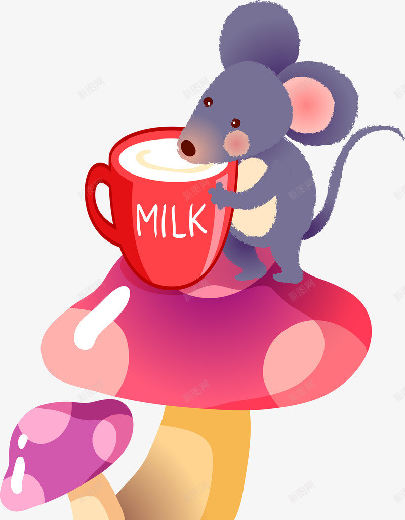 可爱老鼠在蘑菇上喝牛奶png免抠素材_88icon https://88icon.com milk 卡通 卡通插画 可爱 可爱老鼠 喝牛奶 幼儿卡通 插画 梦幻 牛奶 牛奶杯 童话 老鼠 老鼠生日 蘑菇