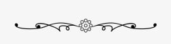 小花花纹装饰分割线素材