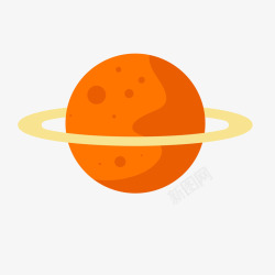 创意橙色的星球矢量图素材
