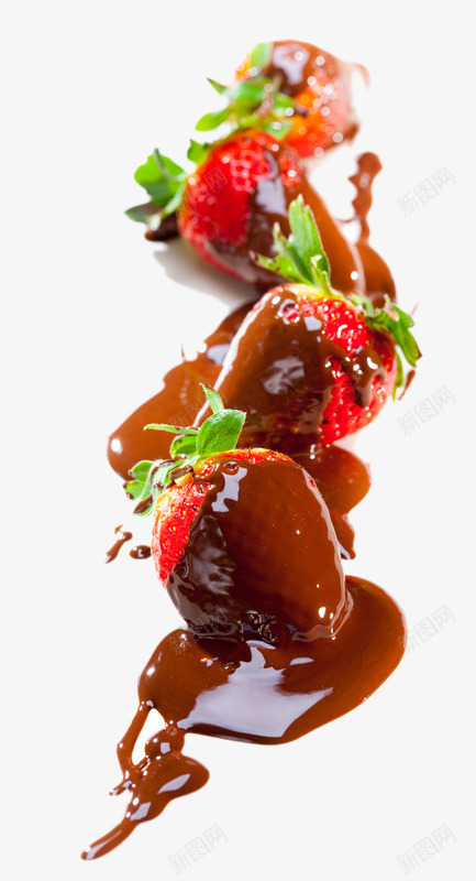 裹着巧克力酱的草莓png免抠素材_88icon https://88icon.com 创意 水果