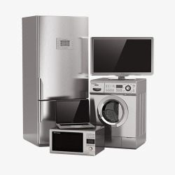 电器组合冰箱洗衣机电视素材