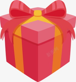 漂亮桃心盒子惊喜的礼物矢量图高清图片