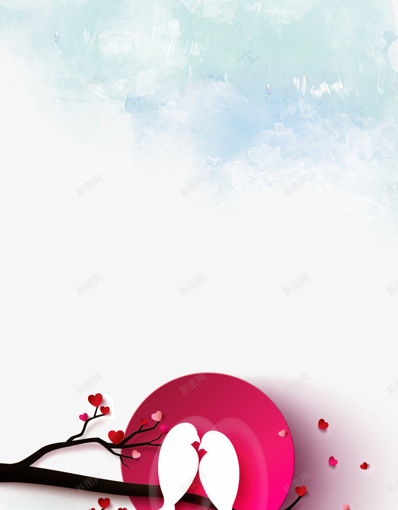 七夕情人节海报背景png免抠素材_88icon https://88icon.com psd 七夕广告 七夕节促销 中国传统节日 中国风 浪漫七夕 清新 爱心 简约