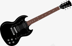 黑色电吉他素材