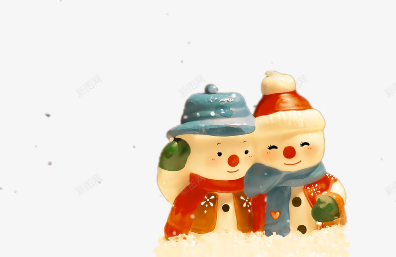 两个黏土圣诞小人png免抠素材_88icon https://88icon.com PPT 作品 圣诞 小人 雪人 黏土