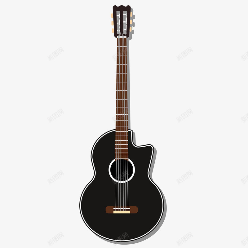 黑色吉他png免抠素材_88icon https://88icon.com 吉他 手绘 简图 黑色