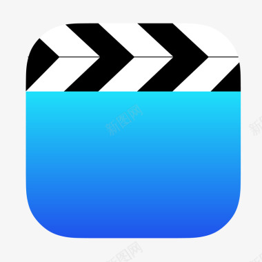 蓝色应用icon图标视频矢量图图标