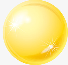 黄色可爱卡通圆形圆球素材