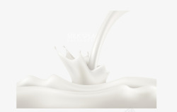 白色质感牛奶液体矢量图素材