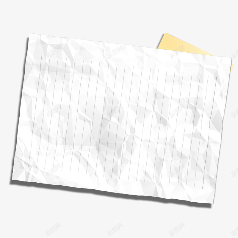 褶皱的纸张png免抠素材_88icon https://88icon.com 日记 纸 纸张 褶皱
