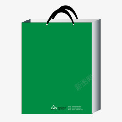 绿色商务空白手提袋矢量图素材