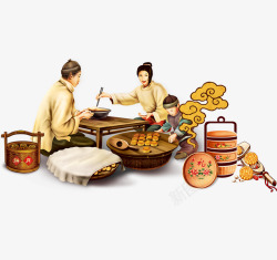 月饼文化中国风传统文化中秋月饼美食制作高清图片
