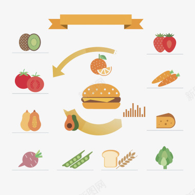 多彩翅膀西红柿草莓小图标图标