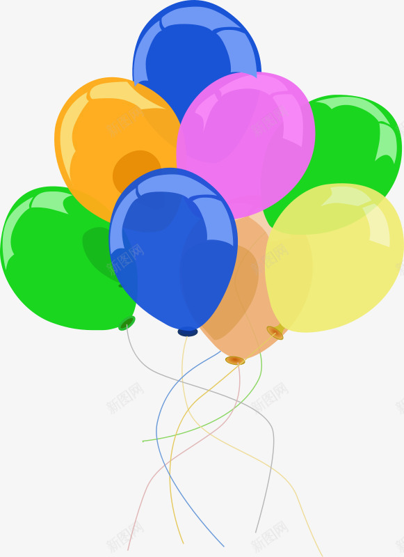 一堆彩色的卡通气球png免抠素材_88icon https://88icon.com 卡通 彩色气球 气球 气球卡通