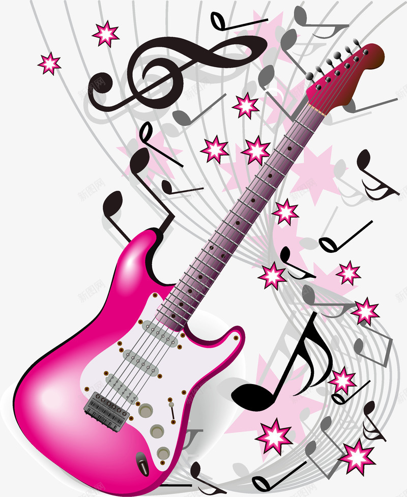 吉他矢量图ai免抠素材_88icon https://88icon.com 乐器 五线谱 吉他 吉他社海报 矢量图 符号 音乐