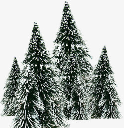冬季黑色雪花大树素材