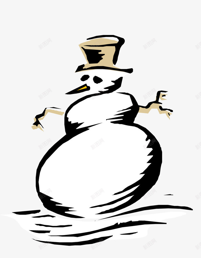 被风吹过的雪人png免抠素材_88icon https://88icon.com 卡通雪人 学 戴帽子的雪人 矢量素材 被风吹的雪人 雪人 风吹效果