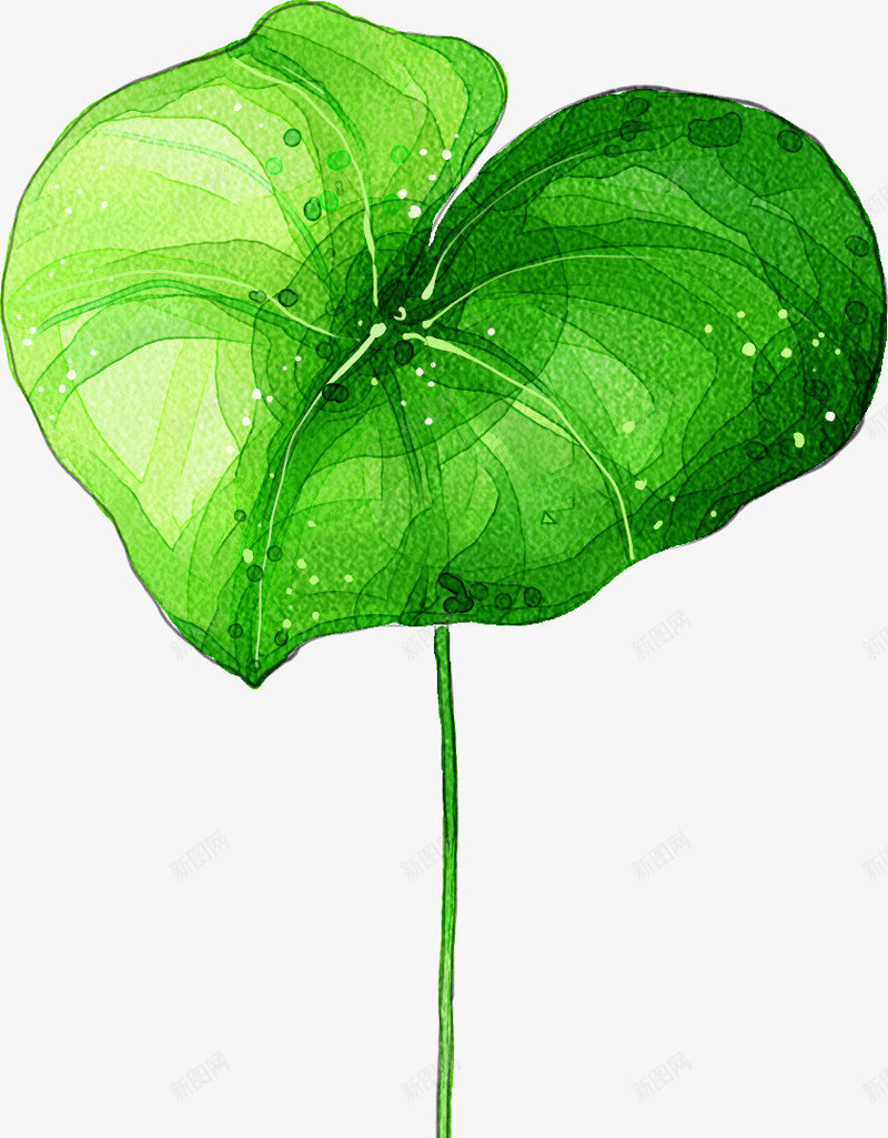 手绘荷叶水墨画风png免抠素材_88icon https://88icon.com 水墨 画风 荷叶