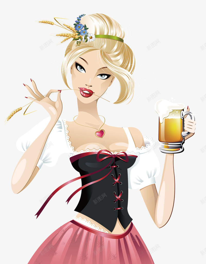 性感美女矢量图ai免抠素材_88icon https://88icon.com 卡通 喝啤酒 性感美女 简笔画 线稿 矢量图
