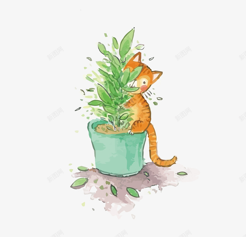 花盆里的猫矢量图eps免抠素材_88icon https://88icon.com PNG PNG图片 PNG图片素材 PNG矢量 PNG矢量素材 PNG素材 PNG素材免费 PNG素材免费下载 卡通 手绘 水彩 猫 盆栽 花盆 矢量图