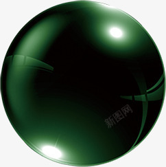 绿色创意亮光圆球素材