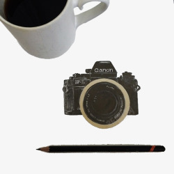 咖啡渍相机素材