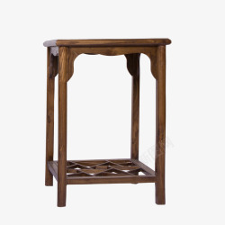 中式木头餐桌板木架高清图片