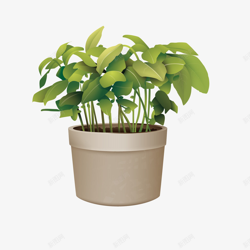 绿色植物盆栽矢量图eps免抠素材_88icon https://88icon.com 家居装饰 家装 植物 盆栽 绿植 绿色 花盆 装饰 矢量图