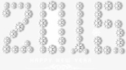2016白色雪花立体数字素材
