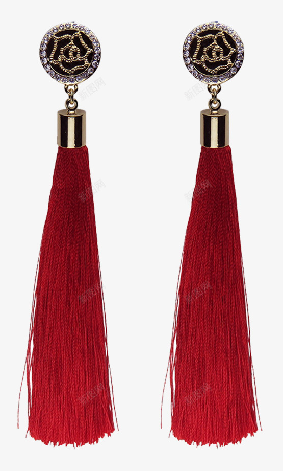 红色流苏气质古典耳环png免抠素材_88icon https://88icon.com 个性 中国风 古典 复古 气质 流苏 流苏耳环 红色 耳环