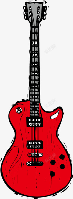 红色电吉他素材