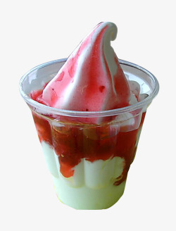 冰激凌草莓冰淇淋素材