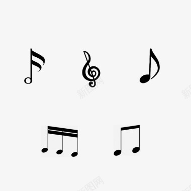 音乐组合音乐音符旋律图标图标