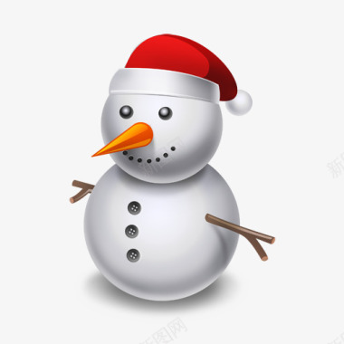 冬日雪人圣诞节雪人图标可爱卡通雪人图标