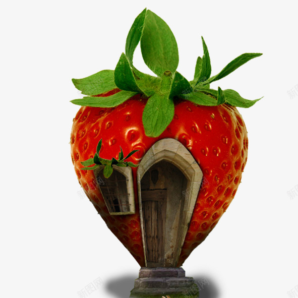 创意唯美意境卡通草莓房子png免抠素材_88icon https://88icon.com 创意唯美意境卡通草莓房子卡通房子草莓房子梦幻