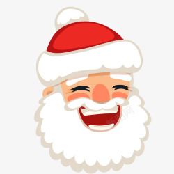 圣诞老人脸大笑的圣诞老人头高清图片