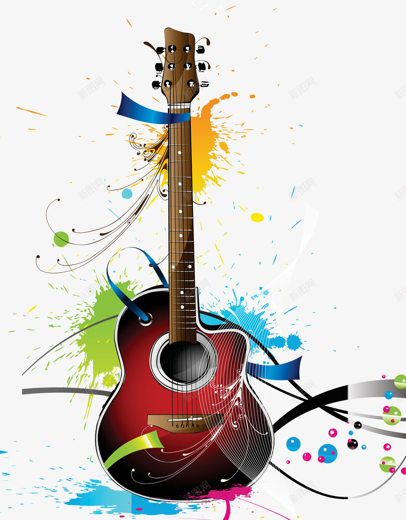 文艺风海报psd_88icon https://88icon.com 吉他培训 宣传 宣传海报 小清新 招生海报 文艺风 炫彩 装饰海报