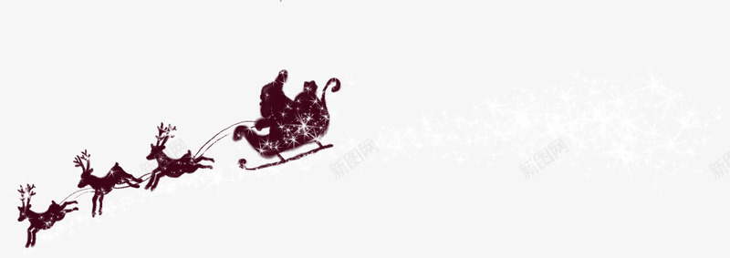 麋鹿主题冬季雪景png免抠素材_88icon https://88icon.com 圣诞老人 圣诞节 雪橇 麋鹿