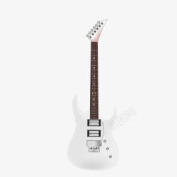 白色电吉他素材