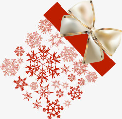圣诞节冰冻背景图片红色雪花礼盒图案高清图片