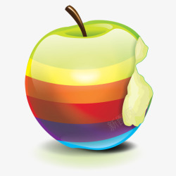 超清苹果硬盘彩虹苹果超清图标高清图片