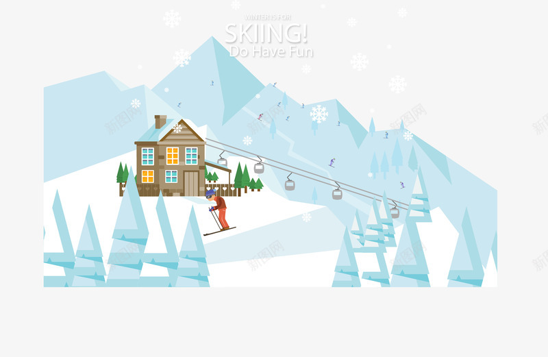 雪山滑雪场png免抠素材_88icon https://88icon.com 冬季 滑雪 滑雪场 过山车轨道 运动 雪山