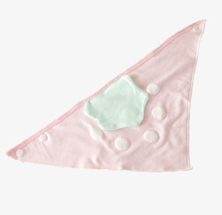 实物粉色三角巾素材