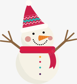 戴帽子围巾企鹅圣诞节戴帽子围巾的可爱雪人矢量图高清图片