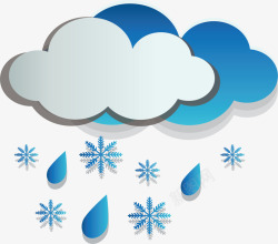 天气预报符号天气预报雨夹雪符号矢量图高清图片