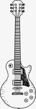 吉他手绘吉他图标图标